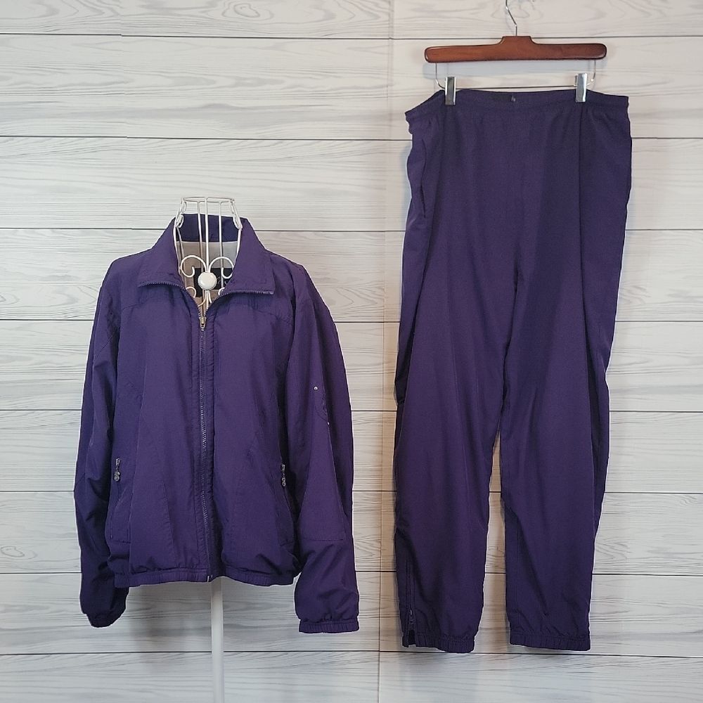 Kaelin Vintage Track Suit Set Purple Womens Size L/XL